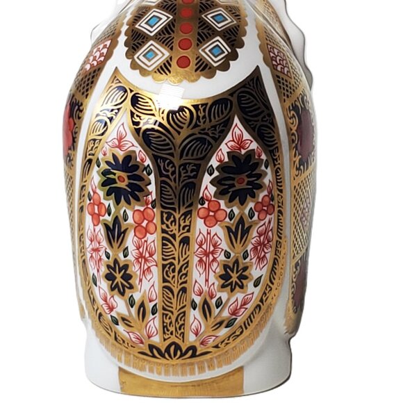 Royal Crown Derby Elephant Paperweight – Imari Pattern, Gold Stopper - Picture 7 of 13